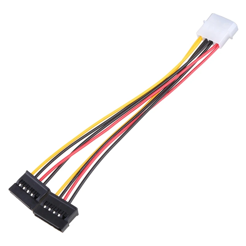 DN59 Dual Sata to Large 4Pins Power Splitter Adapter Cable 4Pin IDE Molex To Sata 15pin Series  2 Sata Power Wire Converter