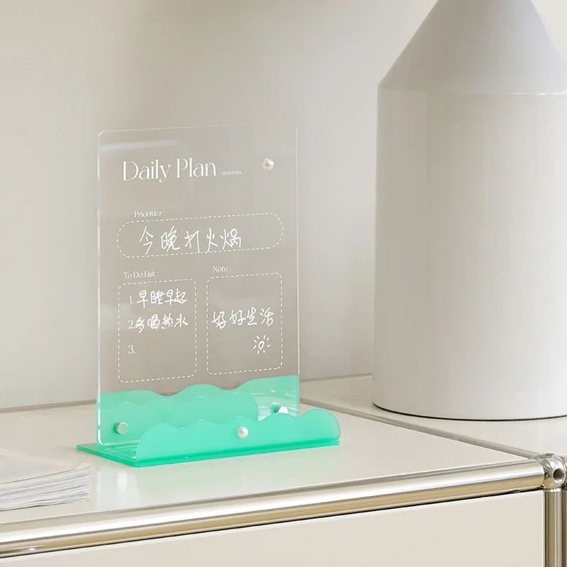 

Modern Minimalist Desktop Memo Stand Acrylic Office Desk Organizer Luxury Entryway Decor Home Decoration Craft Artwork