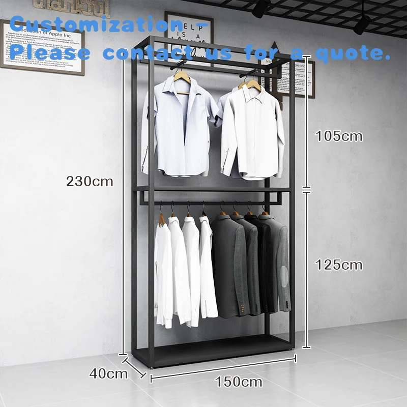 

custom.Retail Shop Modern Design Garment Display Rack Clothing Store Adjustable Display Rack