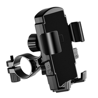 Hands-Free Navigation Handlebar Phone Clamp 360 Degree Rotation Holder Adjustable Phone Mount Holder Cell Phone Holder