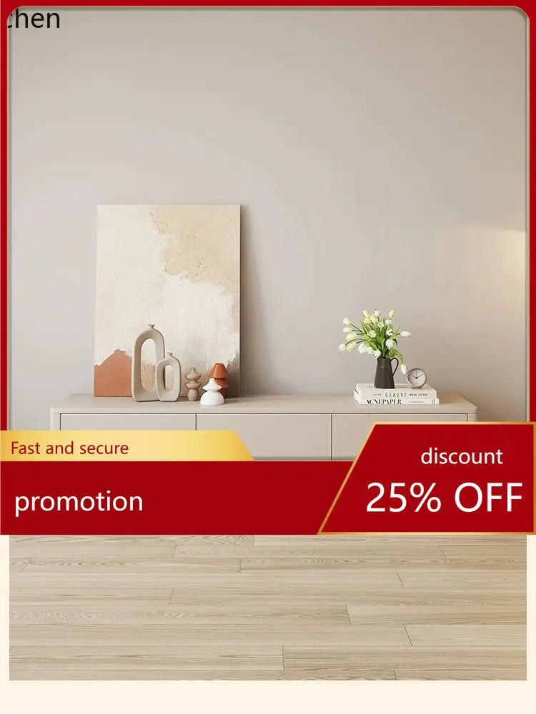 

ZML Modern Minimalist Living Room Home Small Apartment Floor-standing Solid Wood Coffee Table Floor-standing TV Combination