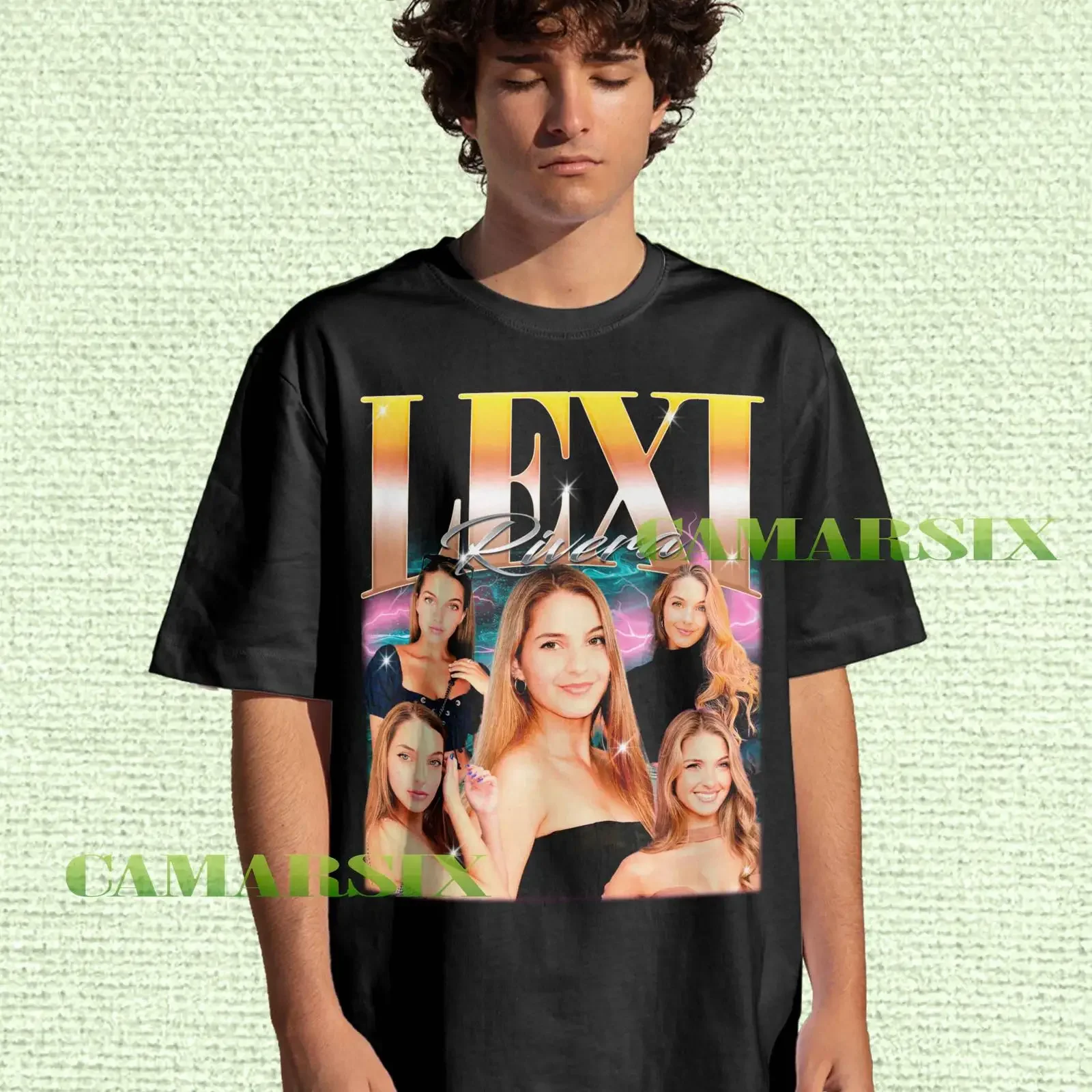 Vintage Lexi Rivera Homage T shirt 90s Retro Casual  For Fans  vintage Washed Stylish Versatile Unisex fashion streetwear