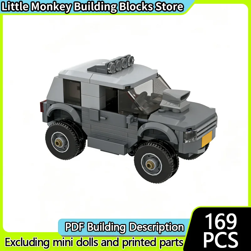 

Speed Racing Car Model MOC Building Bricks Gray Off-Road SUV Modular Technology Children Holiday Gifts Assemble Toys Suit