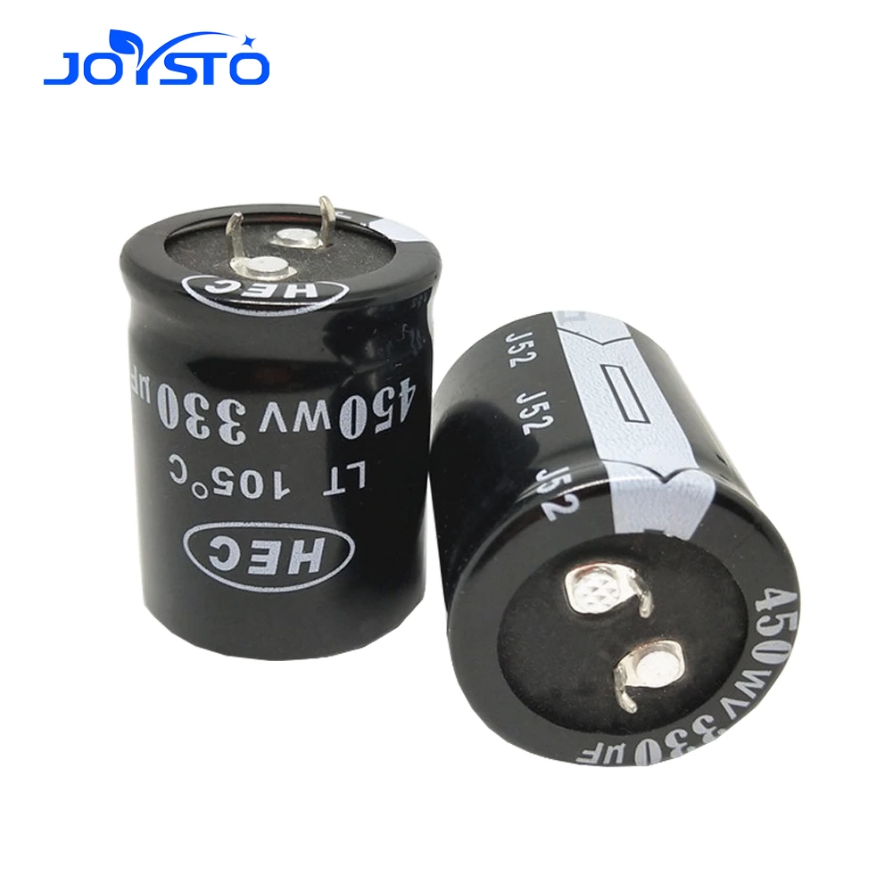 2Pcs Aluminum Electrolytic Capacitor 450V330UF 25X50 High Frequency Low ESR Low Resistance Capacitors Capacity