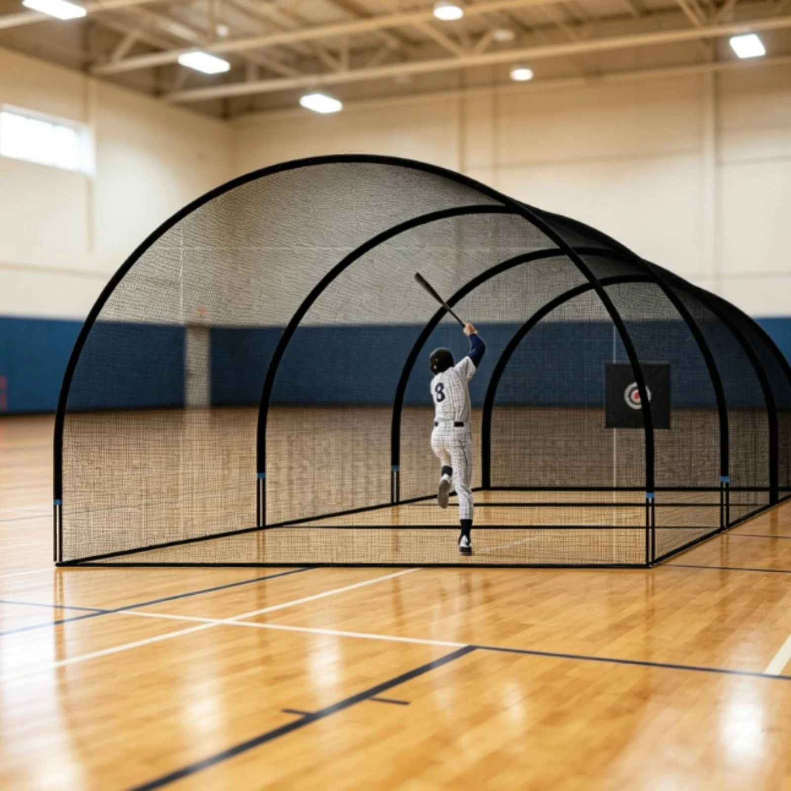 Baseball Batting Cage Long-Lasting Baseball Batting Cage with Frame Sturdy Stable for Coaches, Backyard, Training Camp