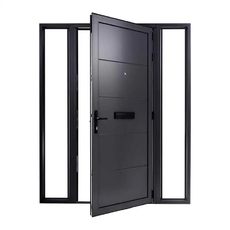 Sixinalu Wholesale Metal High Security Doors Entrance Main Gate Modern Design Thermal Break Aluminum Alloy Exterior Front Door