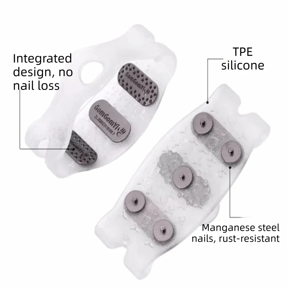 

1 Pair Footwear Accessory 10 Teeth Ice Gripper Spike Universal Durable Ice Cleats Anti-Slip Non-Slip Ice Grips Snow