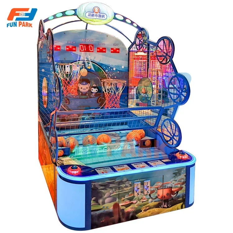 Kids Shoot Ball Basketball Games Two Persons Machine Basketball Games Machine For Coin Operated