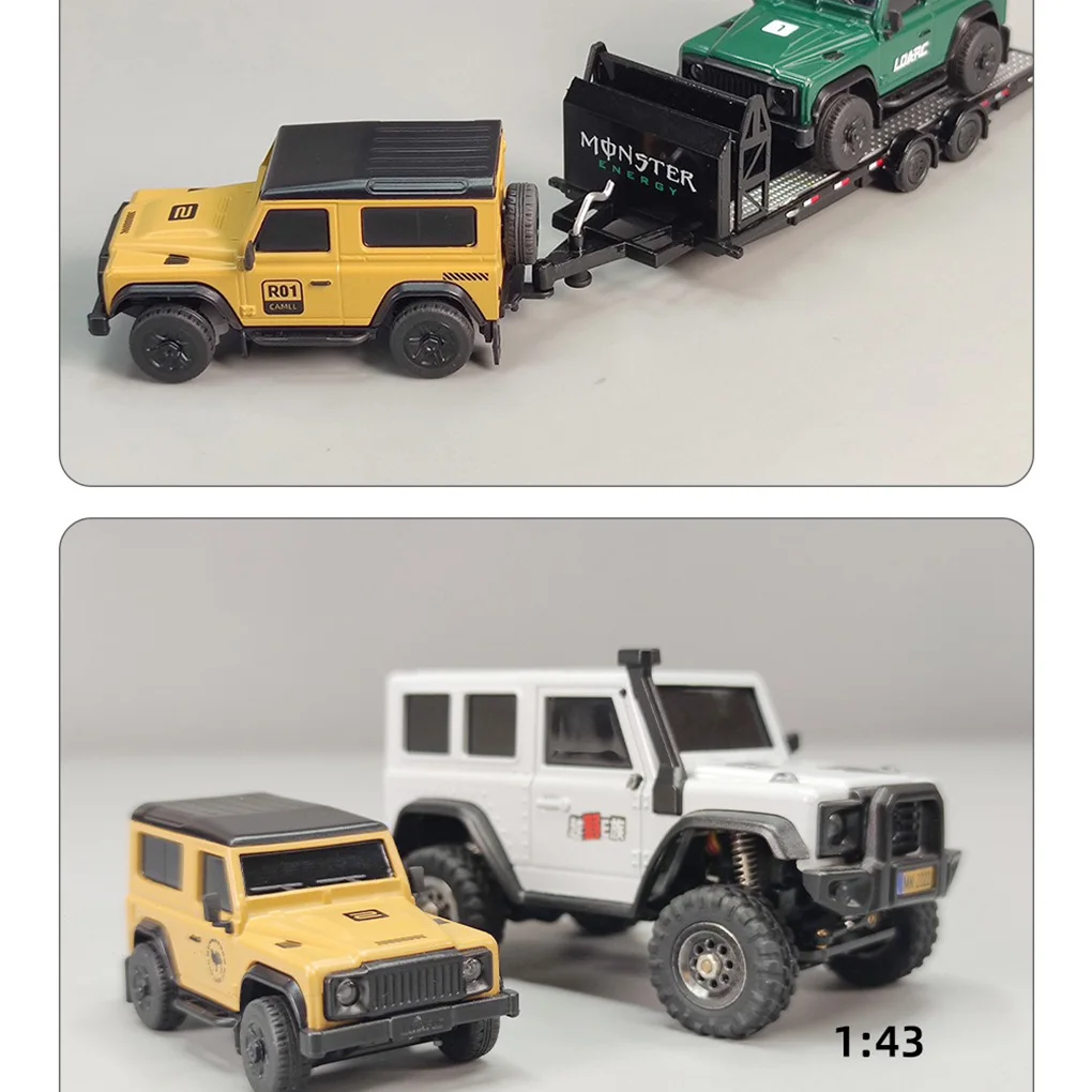 Ldarc r01 rtr 1/64 mini simulação de mesa carro de controle remoto modelo de carro de esteira rolante elétrico 2.4ghz brinquedos para adultos e crianças