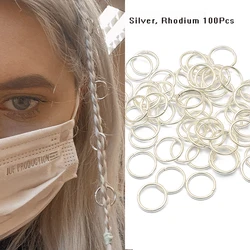 Rastas de Metal para niños, herramienta de peinado, anillos africanos para el cabello, cuentas, puños, tubos, dijes, joyería, accesorios para trenzas de pelo DIY, 100 Uds.