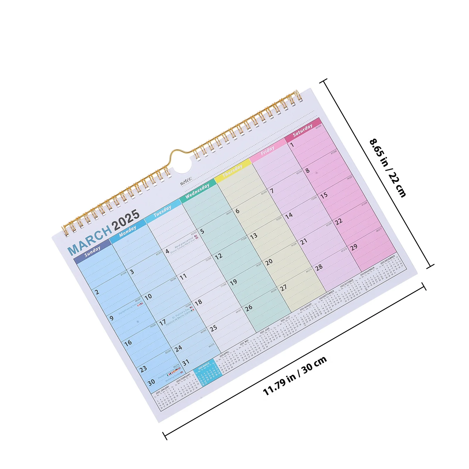 تقويم حائط 18 شهرًا 2025-2026 مخطط شهري كبير بسلك مزدوج ملزم معلق للمنزل والمكتب والمدرسة الدولية #4