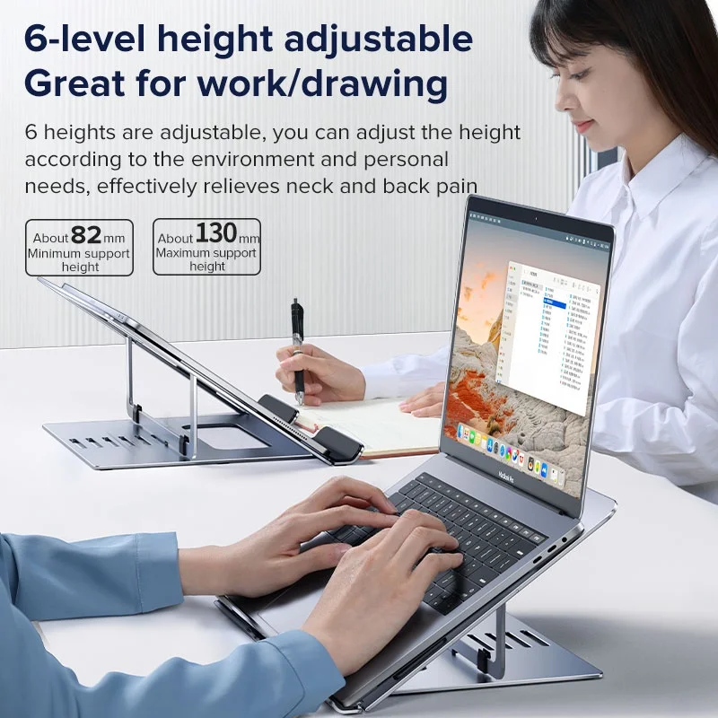 Llano Laptop Stand iPad Stand Computer Stand Aluminum Alloy Portable Adjustable Desktop Notebook Holder for 7-17.3 Inch