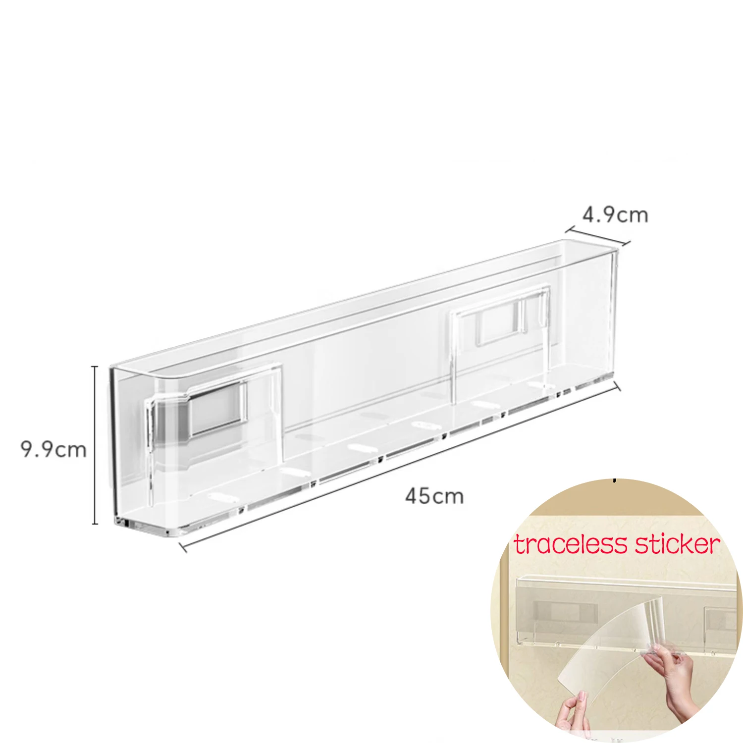 Wall-Mount Acrylic Bookshelf,Wall Aisle Door Rear Storage Rack,Hanging Record Stand Clear Children'S Picture Book Display Holder