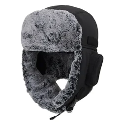 Connectyle Men's Trapper Hat With Faux Fur Linning Eskimo Windproof Waterproof Winter Warm Hats Ushanka Hunting Skiing Hat