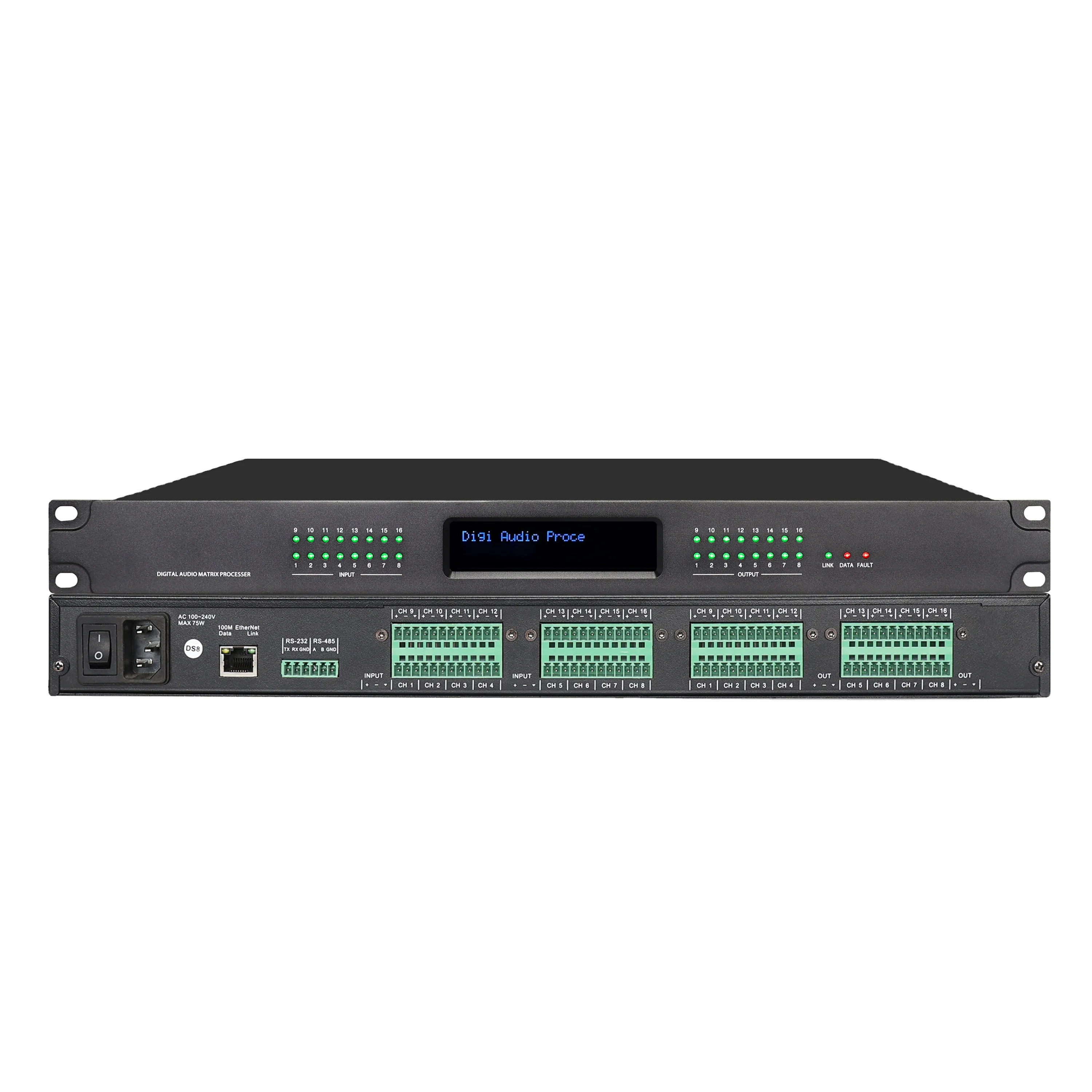 

Professional 16X16 Channels Digital Audio Matrix Processor For Sound System and DSP amplifier audio system for high quality