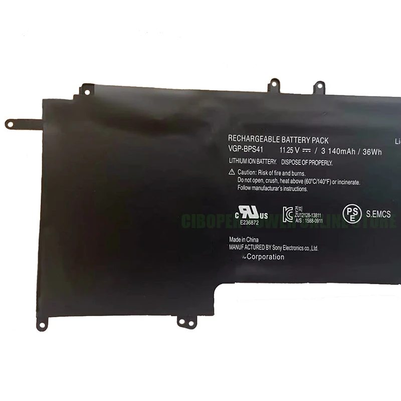 CP Original Laptop Battery VGP-BPS41 11.25V/36Wh For Vaio Flip 13 SVF13N SVF13N13CXB SVF13N18SCB SVF13N17SCB SVF13NA1PT Series