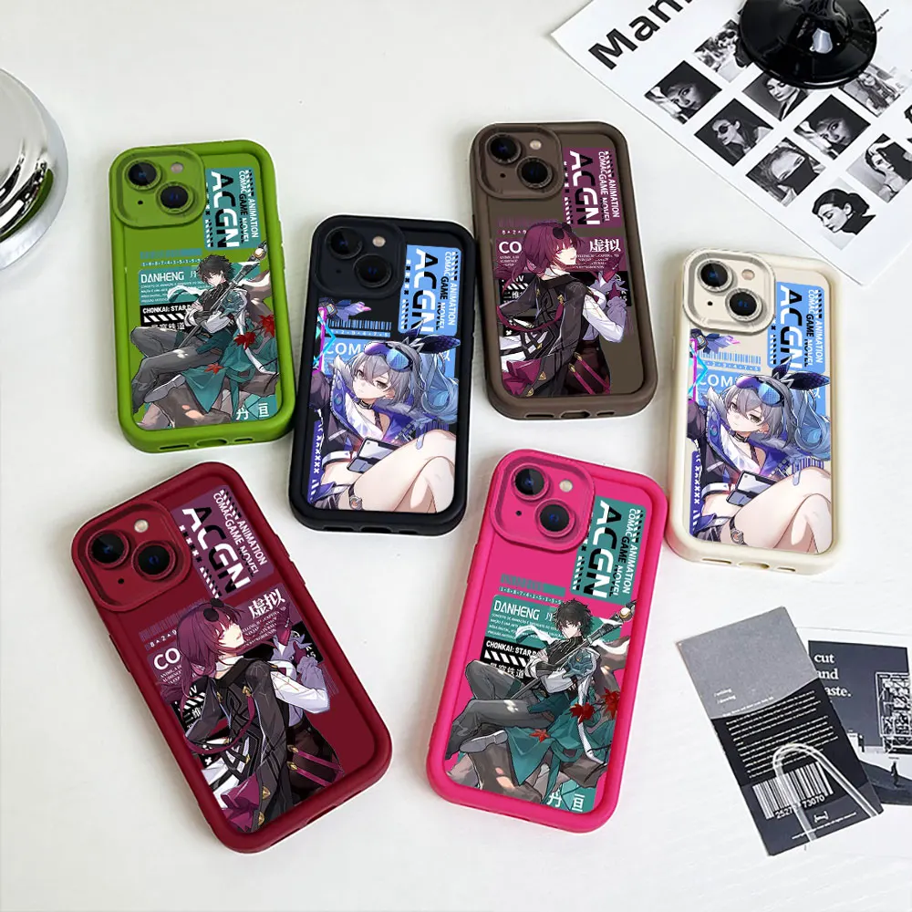 Game Honkai Star Rail Phone Case For Redmi Note 13 12 12S 11 11T 11S 10 9 9S 8 Pro Plus 7 A1 A2 4G 5G Ladder Silicone Cover Case