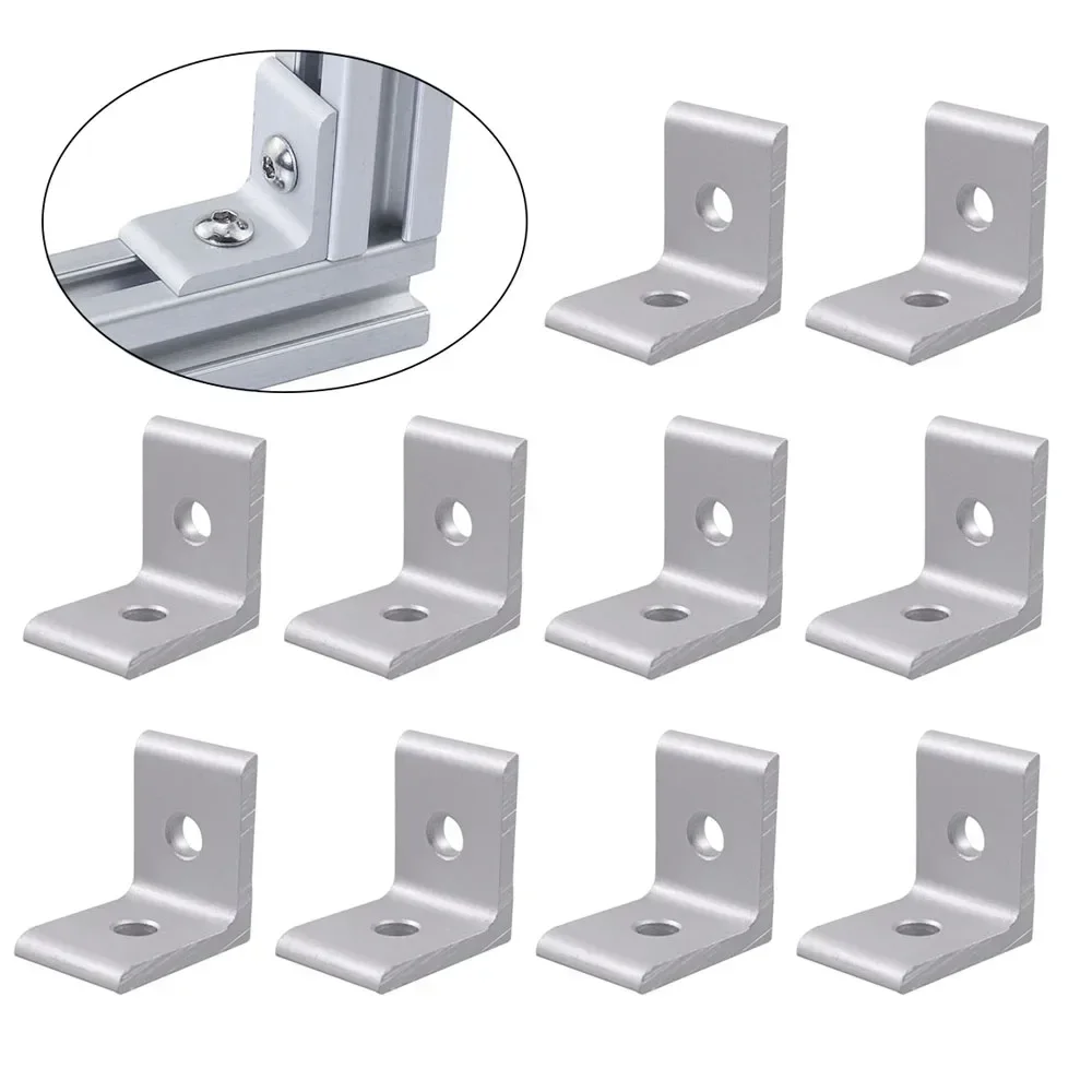 10pcs 2 Hole Inside Corner Bracket for 2020 Aluminum Extrusion Profile 20x20 with Slot 6mm