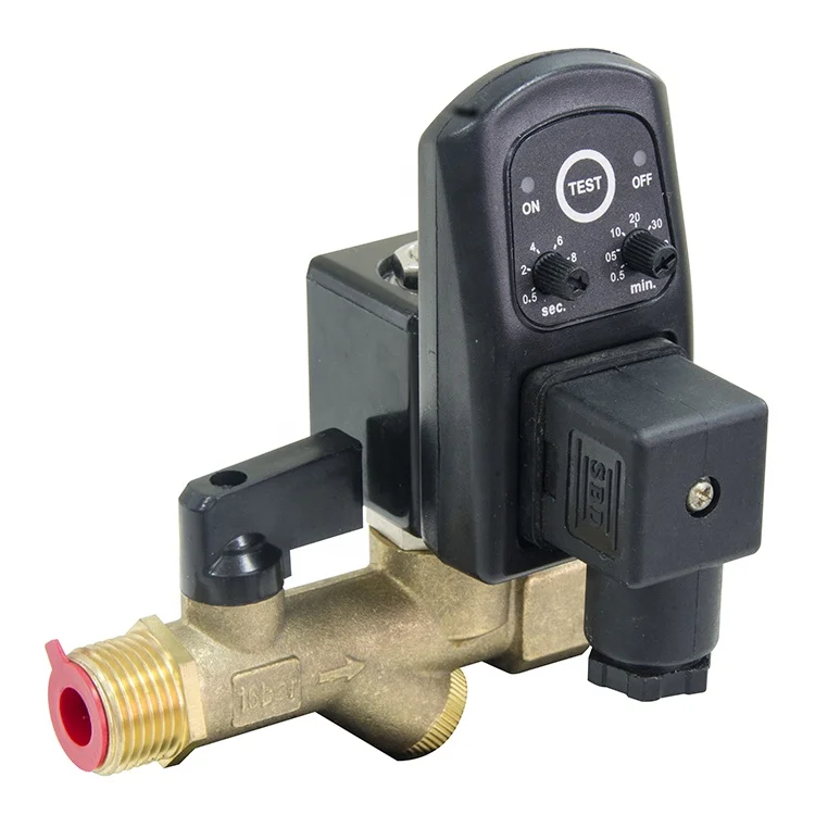 

High Quality 220V Electric Auto Drain Valve 1/2" Automatic Electronic Timed Air Compressor Condensate Auto Drain Water Valve