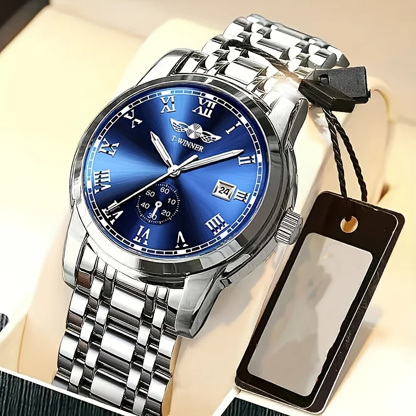 

Популярные элитные механические часы для мужчин, стальной ремешок со скелетом, календарь, модный деловой стиль, красивые фирменные часы, роскошные часы, красивые и бестселлеры, первый выбор для мужских подарков, подходят для ношения в различных случаях, л