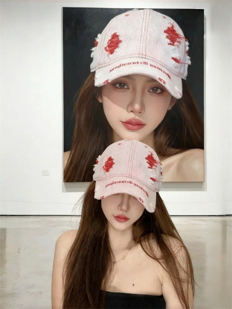 visvim-ennio-collaborative-vintage-american-baseball-cap-women's-new-2026-distressed-hat-fashion-accessory-unbranded-spring