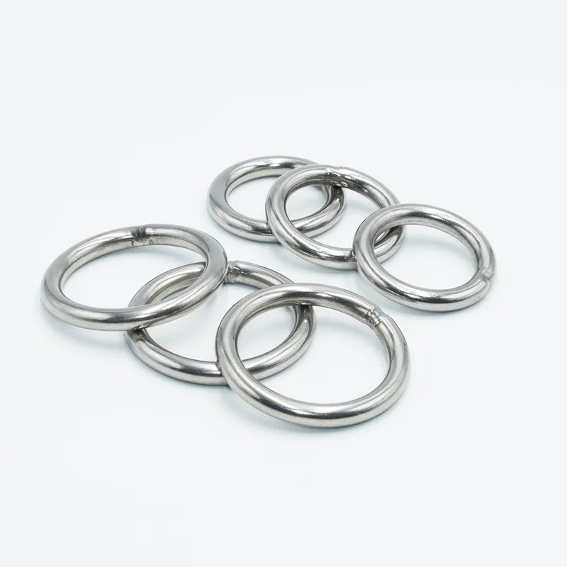 M3-M12 Heavy Duty Welded Round Rings Smooth Solid O Ring 304 Stainless Steel For Rigging Marine Boat Hammock Yoga Hanging Ring