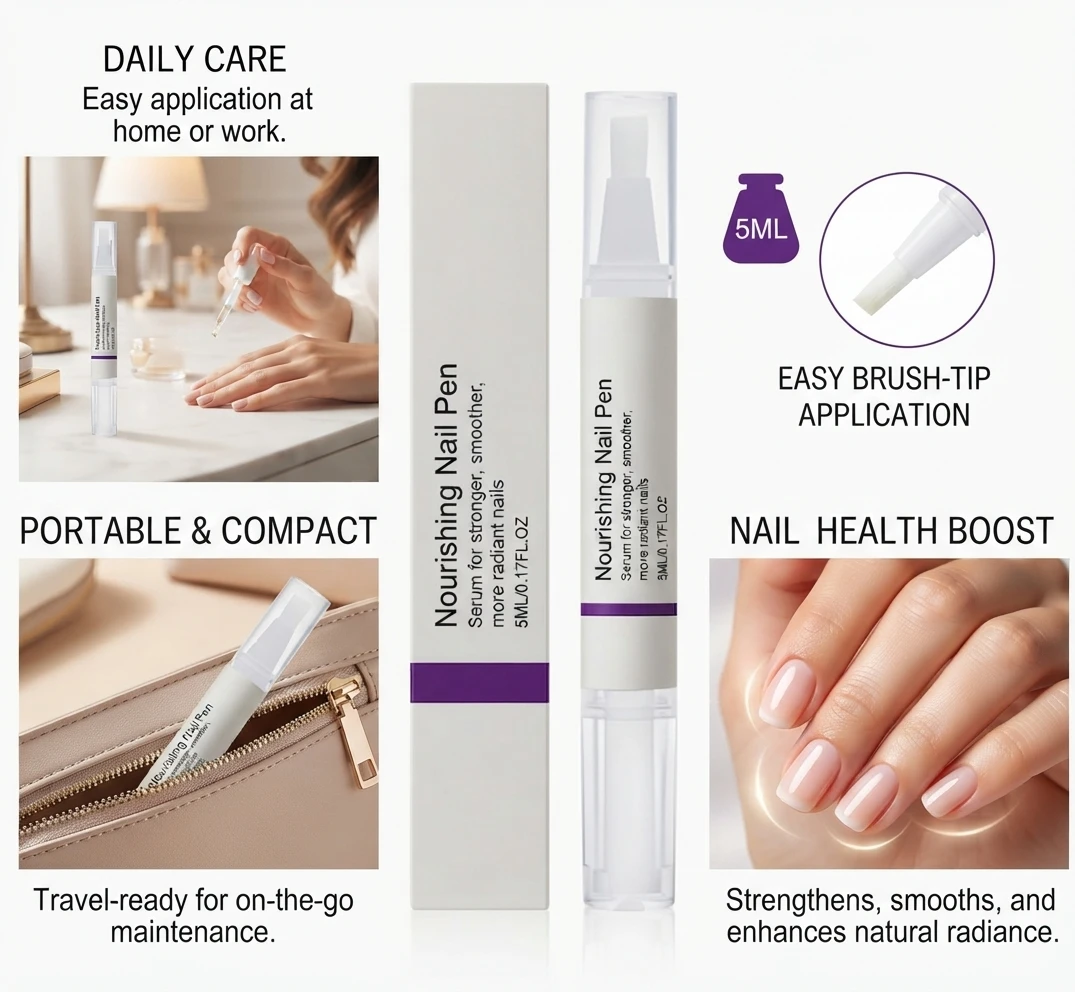 Moisturizing Nail Care Pen nourishes nail surface gently cares for nail quality portable nutrient liquid for hand care manicure