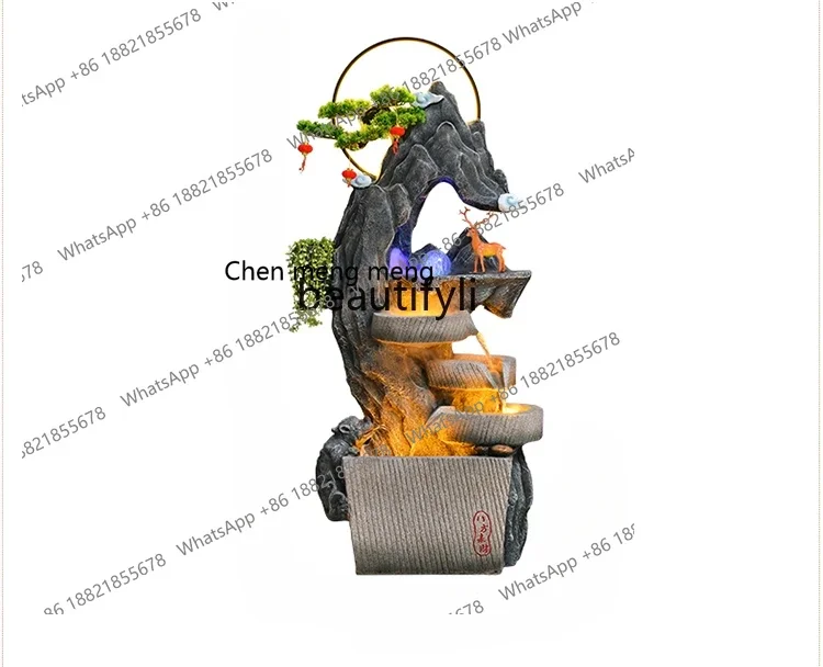 

X Office living room floor rockery flowing water fountain decorative ornament feng shui wheel circulating water landscape