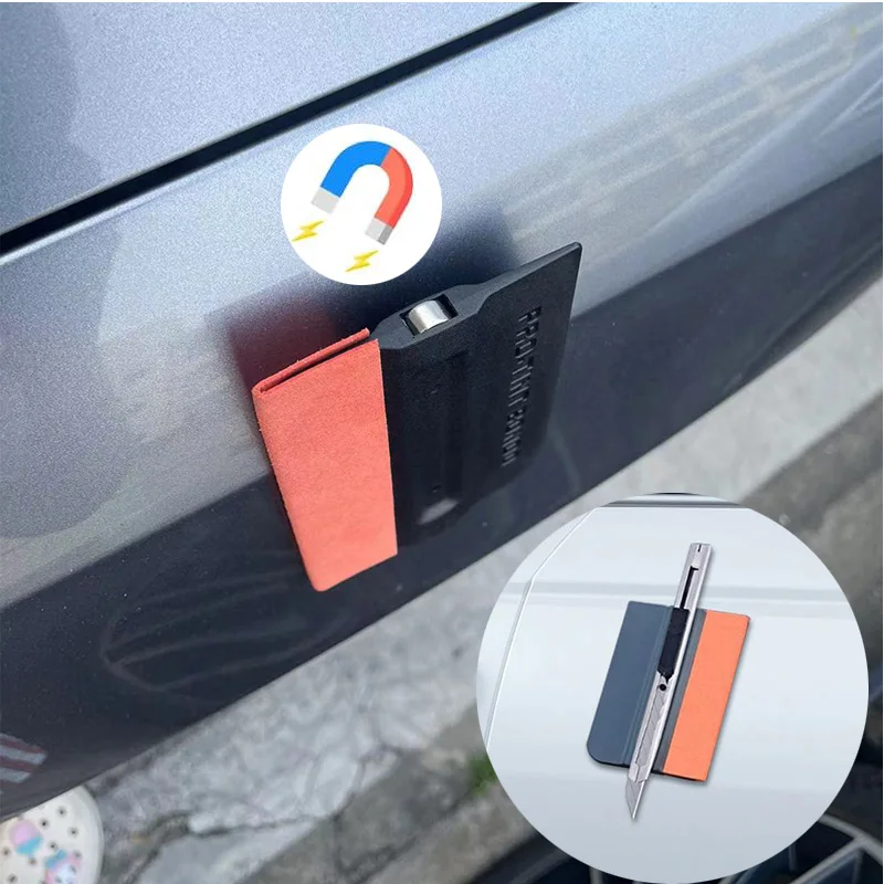 1/3pcs Felt Edge Squeegee Built in Magnet Widnow Tint Tools No Scratch Film Squeegee Car Vinyl Scraper Decal Applicator Tool