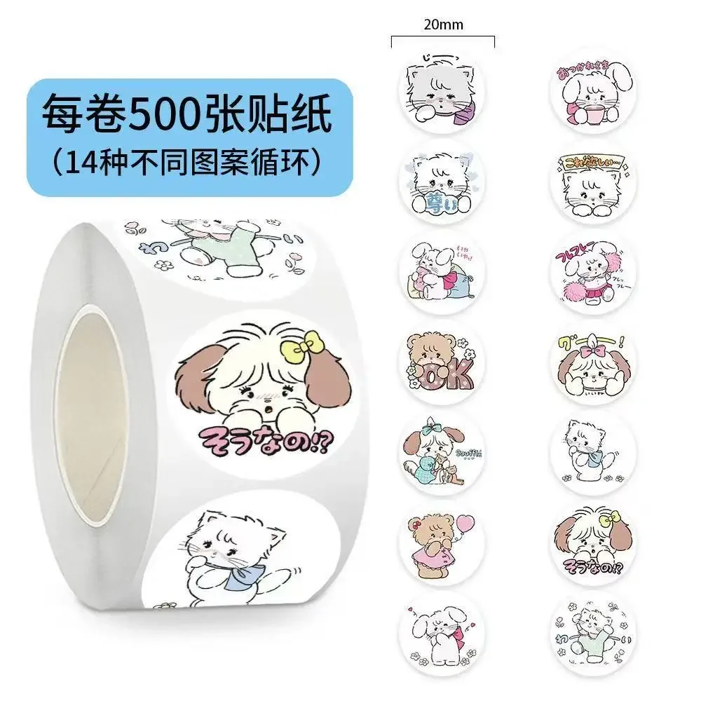 

500PCS/Roll Mikko Mousse Cammy Latte Souffle Cartoon Sticker DIY Skateboard Laptop Guitar Phone Car Seal Label Decals Decoration