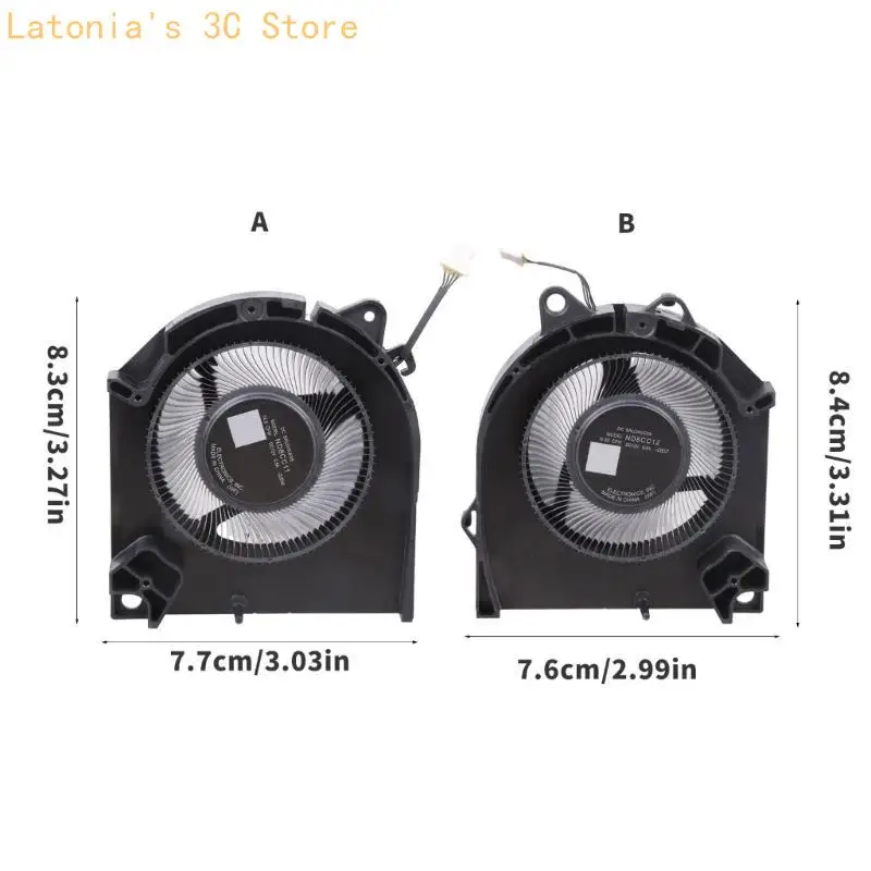 Metall CPU GPU Lüfter für G15 5530 2013 Laptop Schnelle Wärme Reduzierung Glatte Leise Funktionalität X3UB – Detail 6