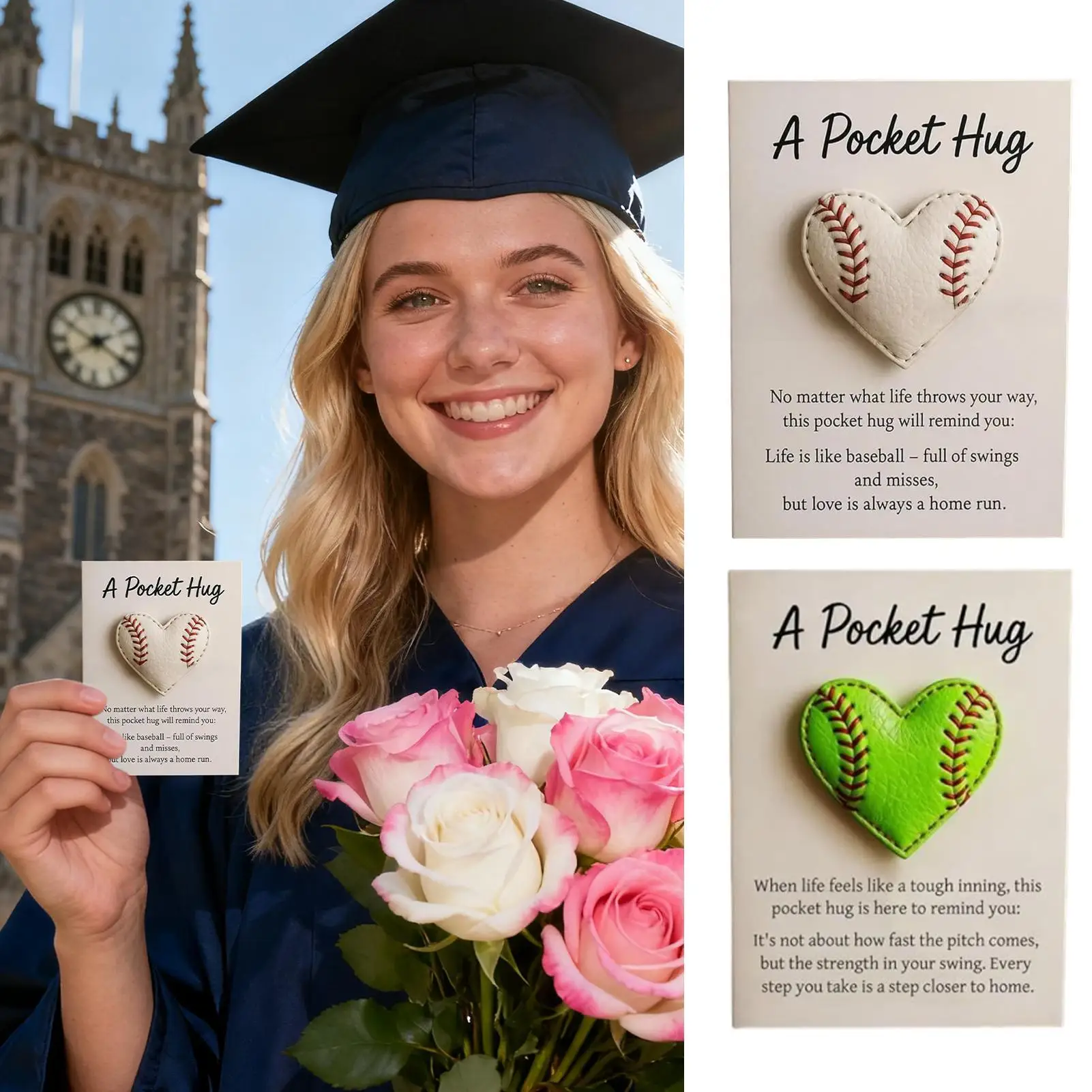 

Motivational Softball Heart Shaped Softball Decoration Motivational Cards For Boyfriend Men Women Easter Christmas Coworkers