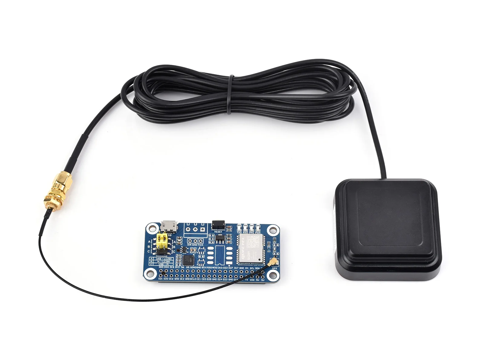 

LC29H(BS) GPS/RTK HAT,LC29H Series Dual-Band GPS Module For Raspberry Pi, Dual-Band L1+L5 Positioning Technology,GNSS Expansion