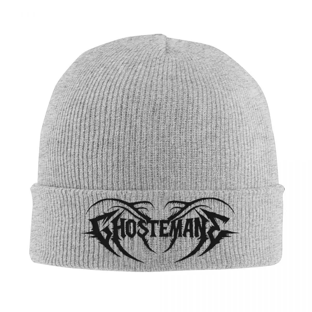 Ghostemane Vaporware Bonnet Hats American Metal Rock Music Knit Hat Unisex Adult Vintage Elastic Beanie Hats Autumn Gym Cap