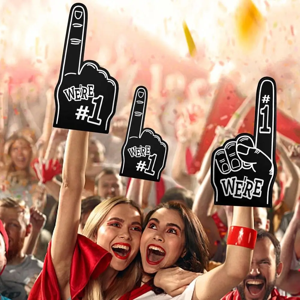 

1 шт., вдохновляющие гигантские пенопластовые перчатки для пальцев из ЭВА, ручная атмосфера, аплодисменты, большие перчатки из пенопласта