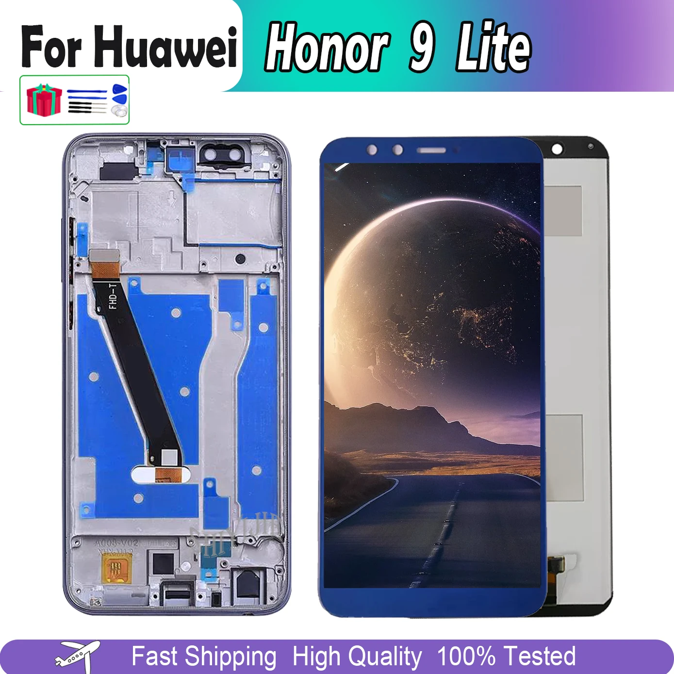 

Lcd For Huawei Honor 9 Lite LCD Display Screen Touch Assembly Honor 9 Lite LLD-L31/L21/L11/AL0 Screen With Frame Replacement