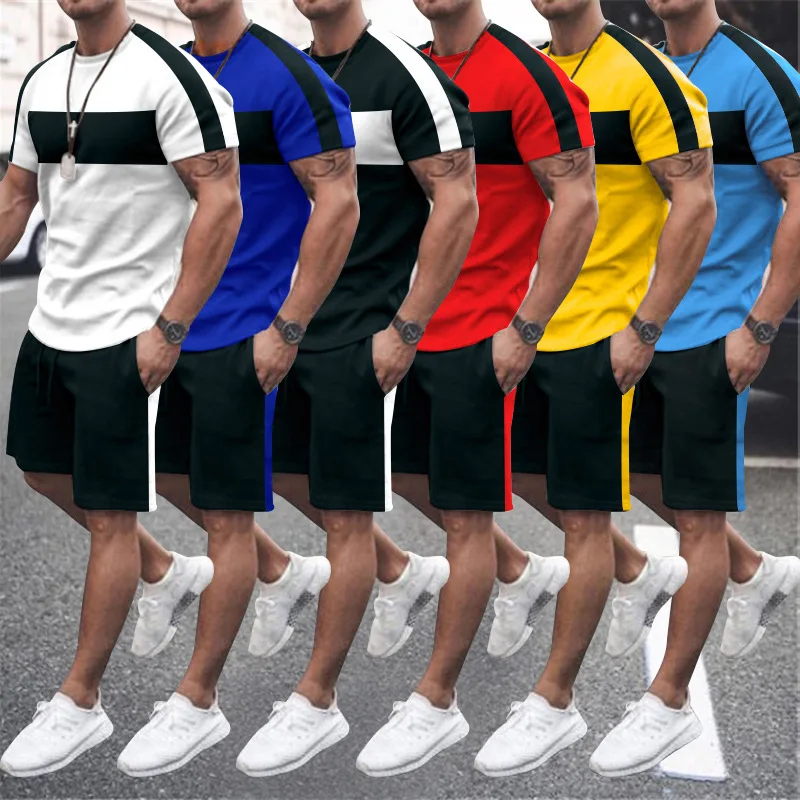 Heren Trainingspakken T-shirt En Shorts Sets Voor Mannen Casual Workout Running Mode Zomer Kleding Voor Mannen