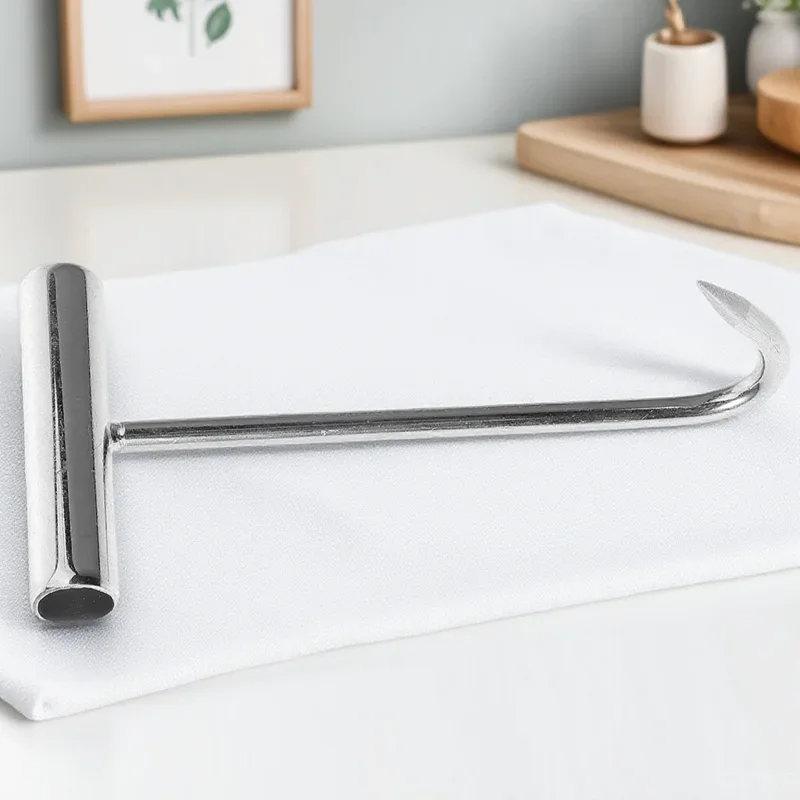 Shaped Hook Stainless Steel T Handle For Grilling Butchering Beef Lamb Hanging Kitchen Tool Grilling Shop Supply Meat