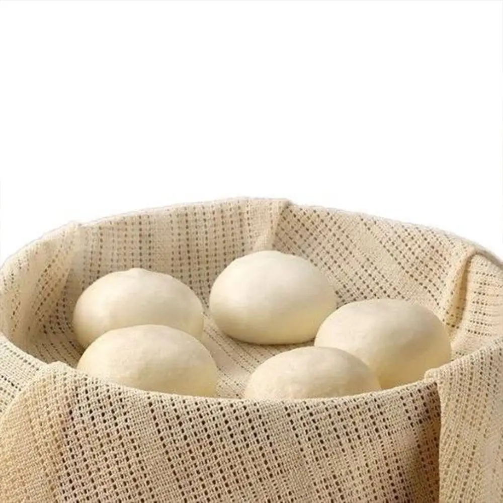 New Cotton Round Steamer Cloth Non-stick Mesh Steamer Mat Reusable Breathable Dumpling Cloth Rice Steaming