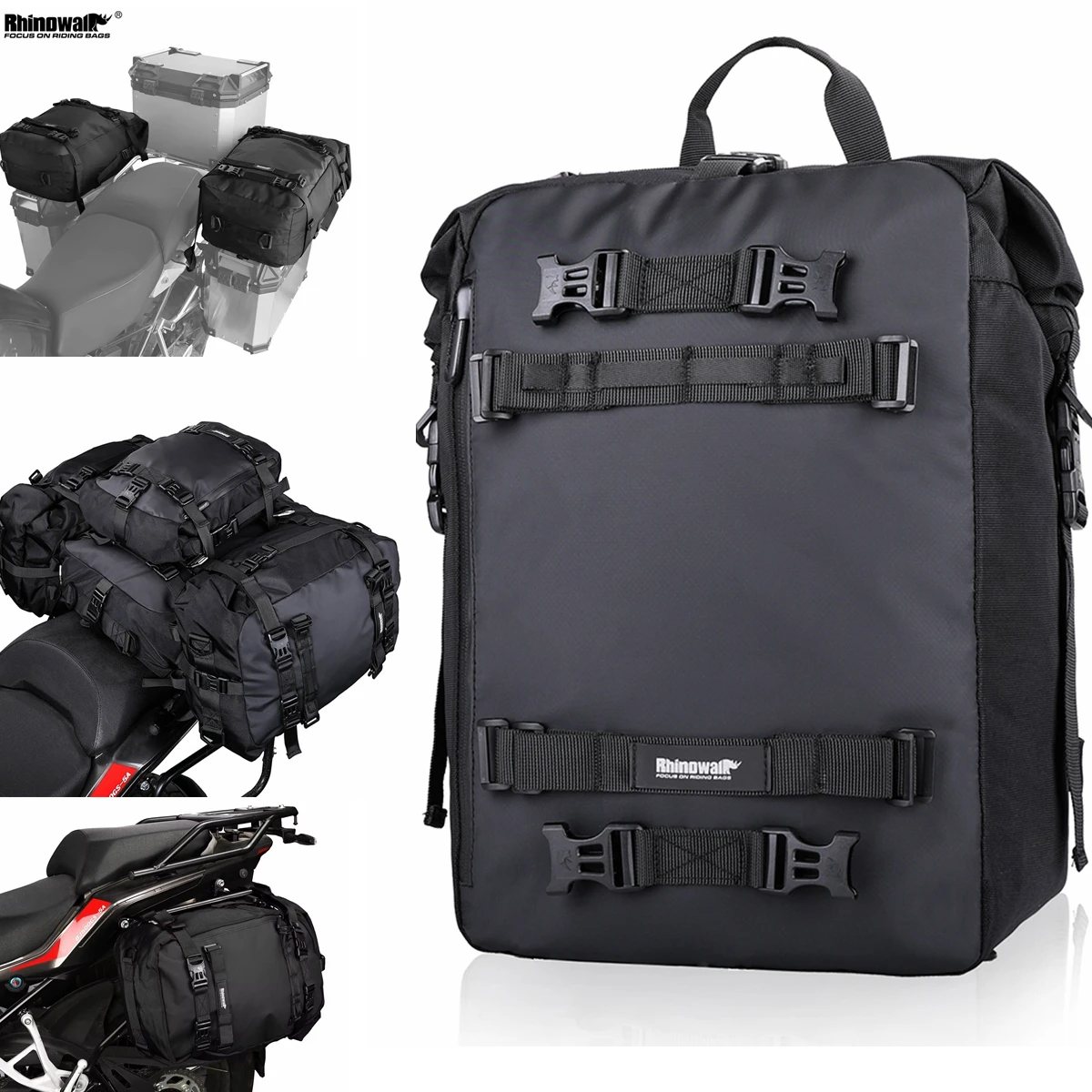 Motorcycle Top Box Bag Waterproof Cycling Backpack 6L-8L 10L 20L 30L Motor Side Saddle Pack Travel Luggage Box Accessories