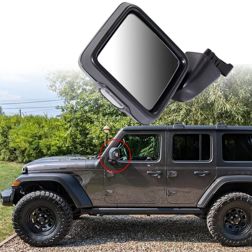 

Heated Side Mirrors with Turn Signal 68281891AE 68281890AE Replacement for 2018-2021 Jeep Wrangler JL For 2020-2021 Gladiator