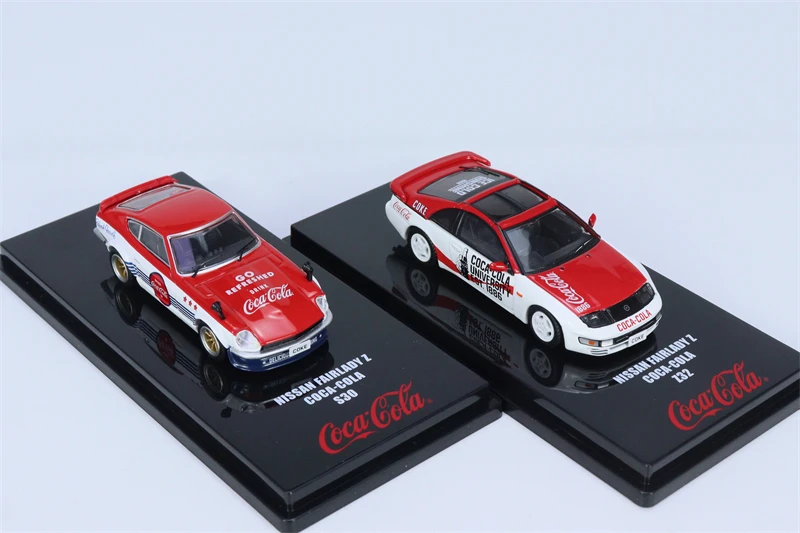 TINY X INNO 1:64 NISSAN FAIRLADY Z S30 & Z32 ColaRed 2Car Set Diecast Model Car