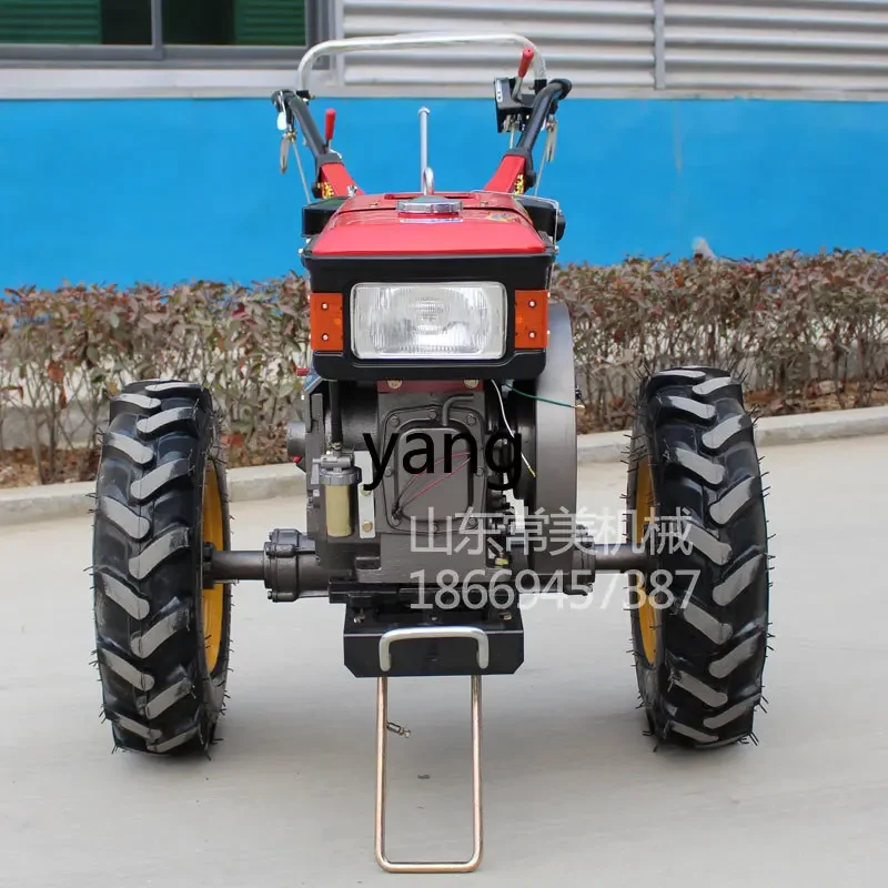 L'm walking tractor rotary tiller trenching small agricultural machinery diesel engine ridge lifter plough