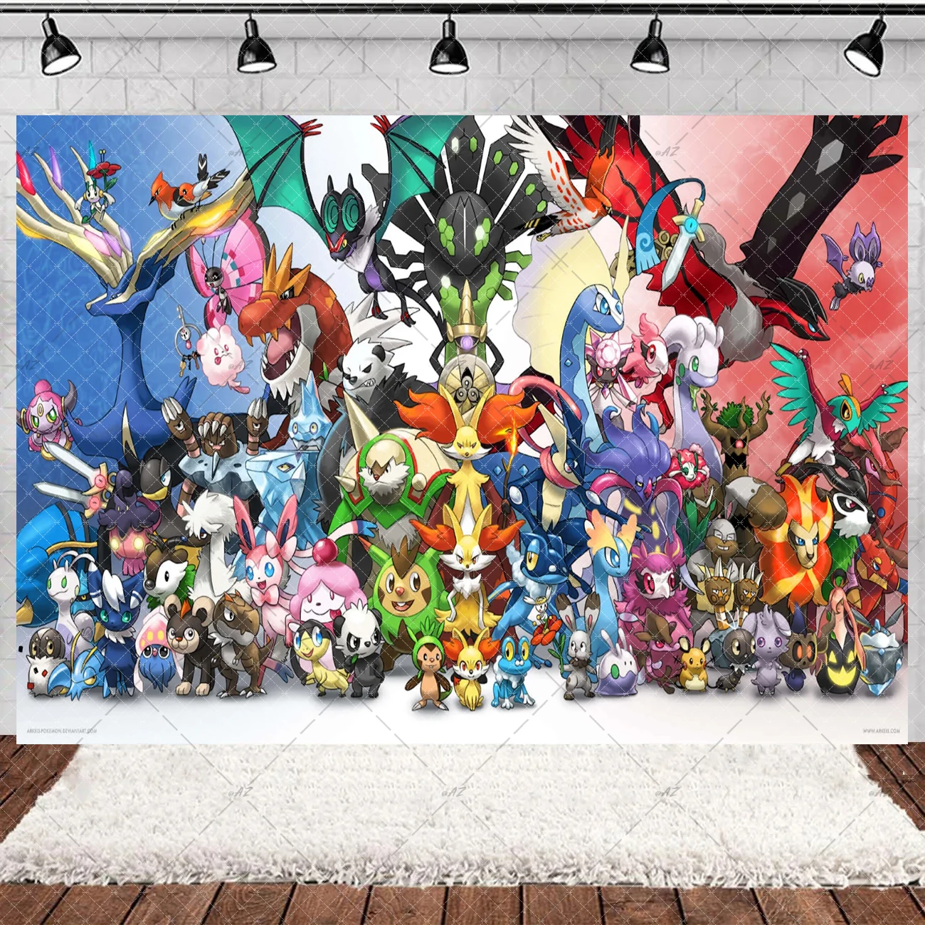 Pokémon Pikachu Pocket Monster Hintergrund, Geburtstagsparty-Dekoration, Hintergrundzubehör, Raum-Fotostudio-Requisiten, Banner, Kindergeschenke – Detail 1