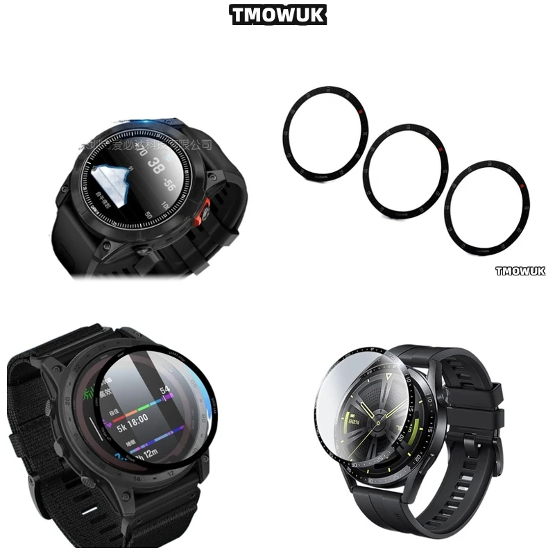 

For Garmin Fenix 6 7 8 7X 6X 7S 47mm 51mm Flexible Screen Film Anti - Scratch 3D Curved Full Cover