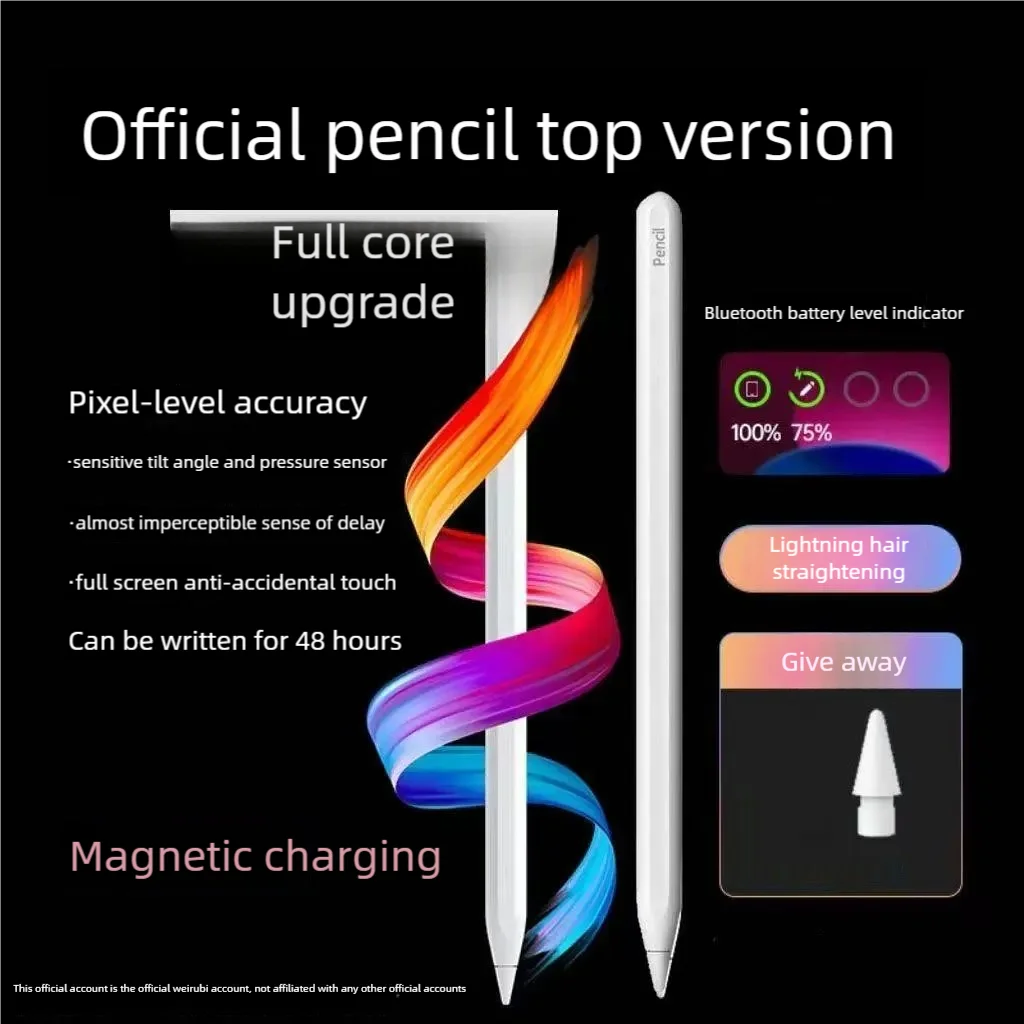 

For Apple Pencil 4 3 2 1 Palm Rejection Power Display for Air 6 M2 pro M3 iPad Accessories iPad Pro 11 12.9 Air Mini Stylus Pe