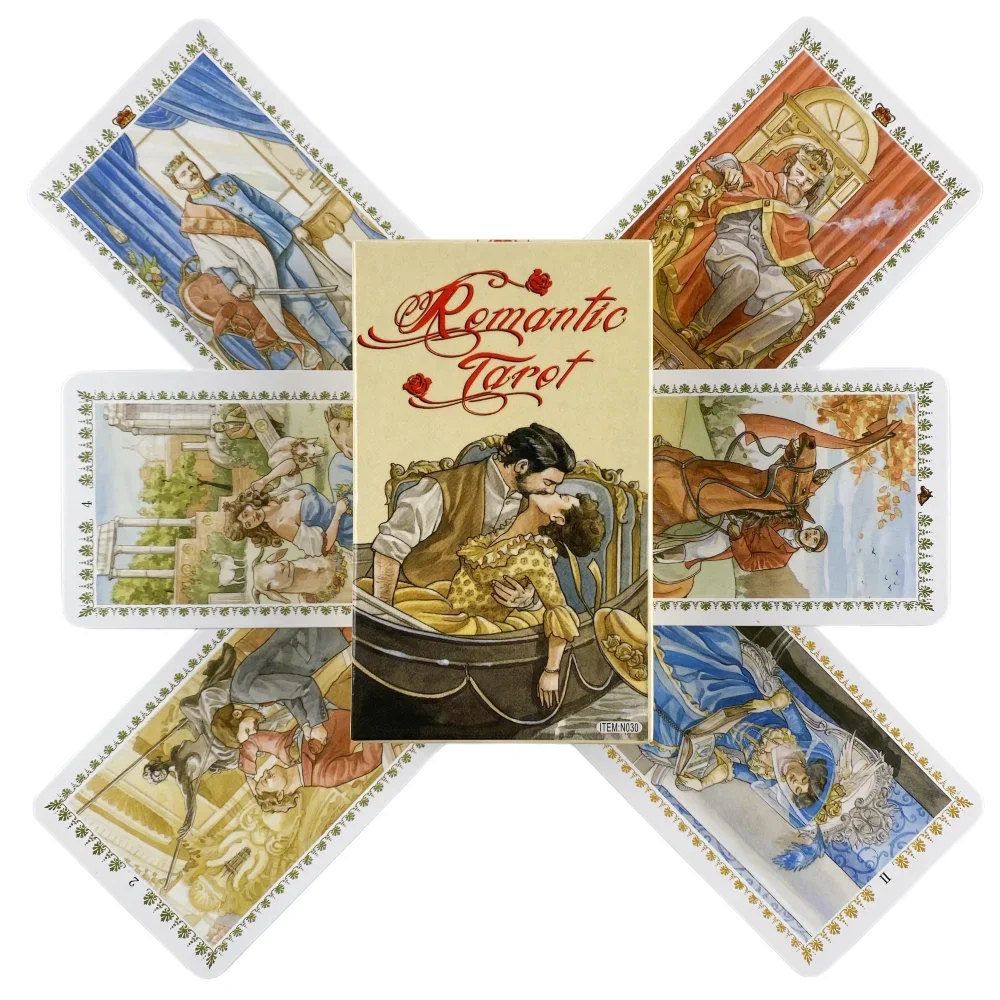 Tarocchi romantici 78 Mazzo di carte Destino Divinazione Oracle Party Gioco da tavolo Carte da gioco Carte astrologiche per feste Carte dei tarocchi