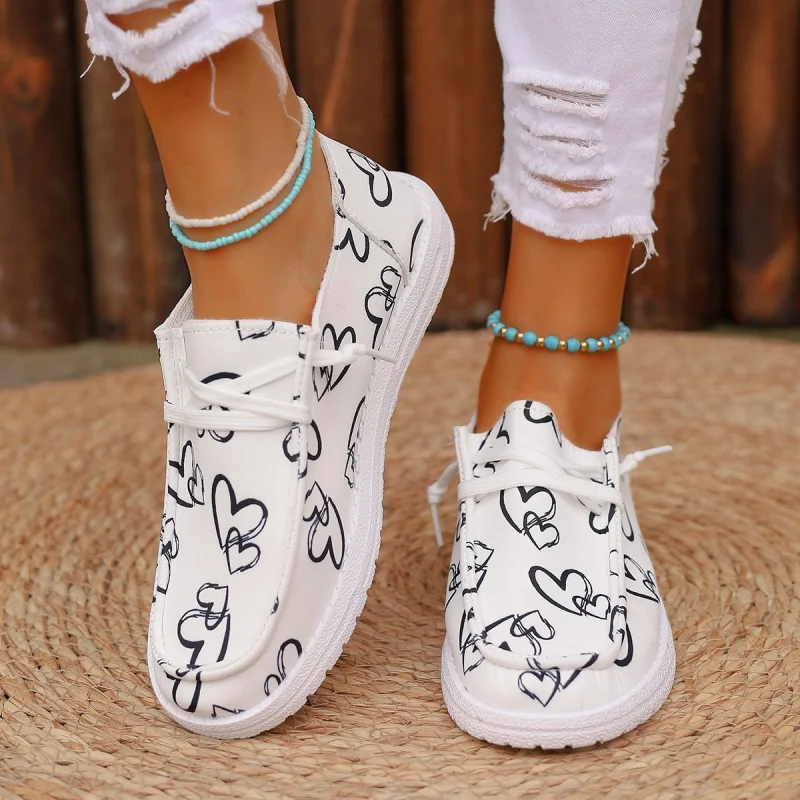 

Большие размеры 2023, весенне-осенняя парусиновая повседневная удобная женская обувь в европейском и американском стиле с круглым носком и шнуровкой