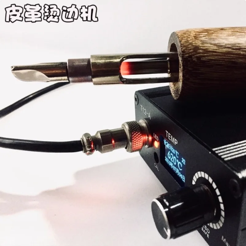 

220 В/110 В электрическая машина для обработки канавок по коже, кожаный станок для обрезки кромок, набор инструментов для обрезки кромок с ручкой «сделай сам», обжимной станок