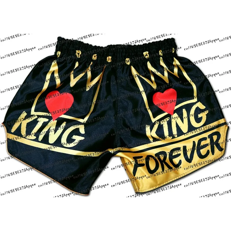

2026 Таиландские боксерские шорты с вышивкой для мужчин, женщин и детей, одежда для ММА, тренажерный зал, клетка для борьбы, штаны для кикбоксинга, шорты для тайского бокса